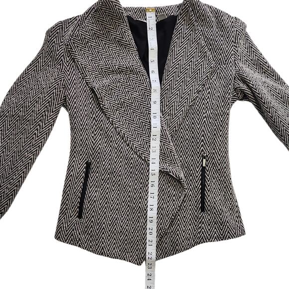 Halogen Blazer Black and White Knit Chevron Pattern Size XS - Picture 6 of 10